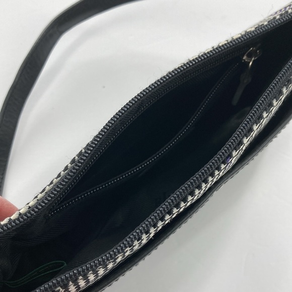 Lauren Ralph Lauren Monogram Houndstooth Canvas Mini Bag - Picture 6 of 7